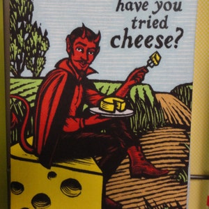 Dish Towel  - Retro Fun  - Hey, have you tried cheese ?