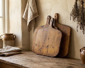 Rustic Wooden Paddle Boards – Artisan Kitchen & Serving Decor – Natural Kitchen Display Pieces.