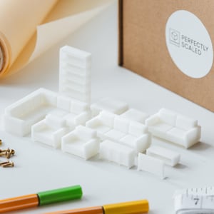 Muebles de salón a escala 1:50