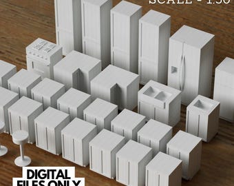 Muebles de cocina a escala 1:50 STL
