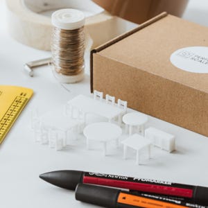 Muebles de comedor a escala 1:50