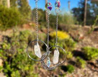 Crystal/ Moon Glass Car Charm Suncatcher