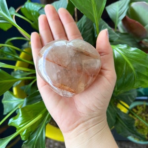Hematoid Fire Quartz Heart