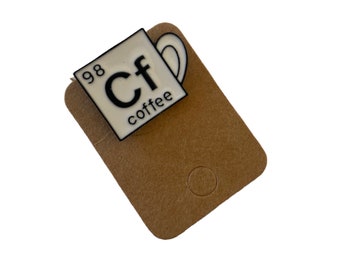 Coffee Pin,Coffee Enamel Pin, Coffee Pin Badge,Coffee Gift, Coffee,Coffee Lapel Pin, Gift For Coffee Lovers,Periodic Table Pin