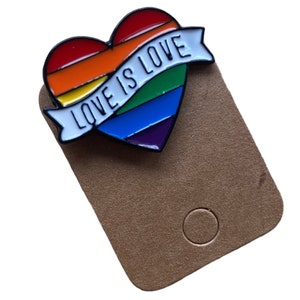 Love is Love Pin, Love Pin, Insignia de pin de esmalte de amorPin de esmalte de amor, Pin de solapa de amor, Pines lindos, Pines divertidos, Pines Kawaii, Pin de arco iris