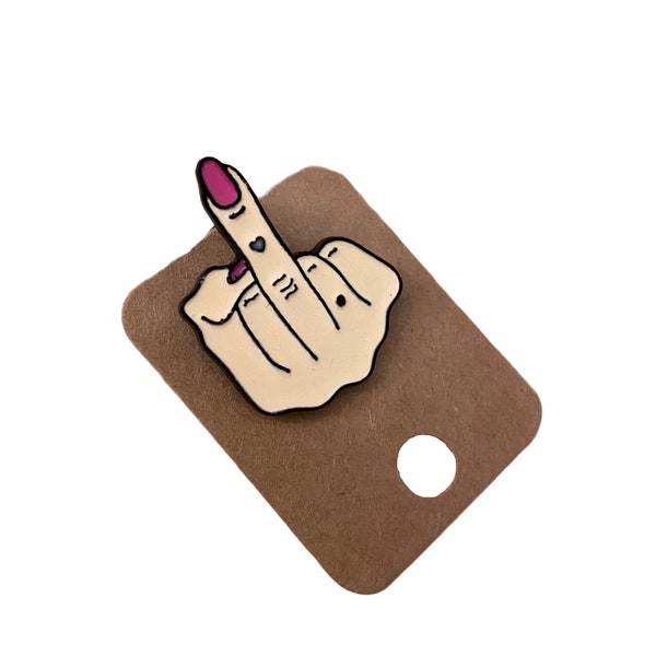 Middle Finger Pin, Middle Finger Enamel Pin,F*ck Off Pin Badge, F*ck Lapel Pin,Cool Pins, Funky Pins