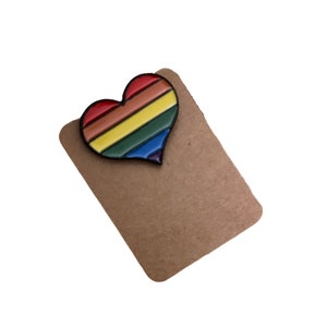 LGBTQ Rainbow Heart Pin, Pride Pin,Queer Pin,