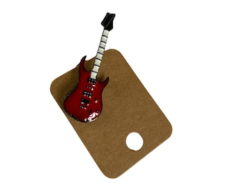 Gitaar Pin, elektrische gitaar Pin, rode elektrische gitaar Pin, gitaar geëmailleerde pin badge, gitaar geëmailleerde pin, elektrische gitaar, gitaar revers pin