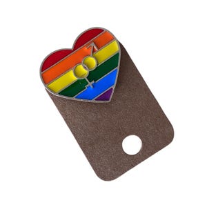 LGBTQ Rainbow Heart Pin, Pride Pin,Queer Pin,