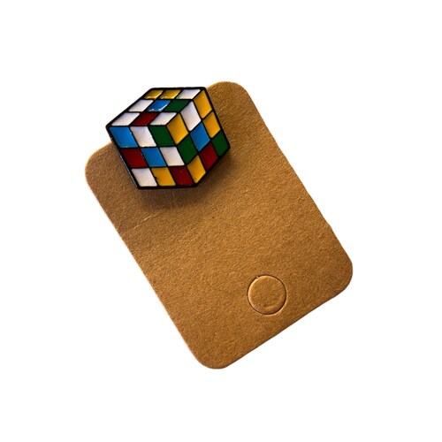 Rubiks Cube Enamel Pin Etsy