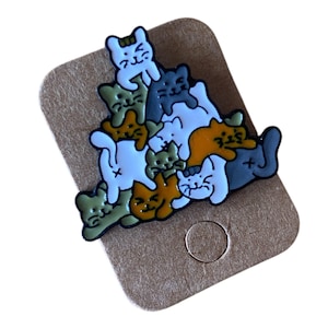 Kat emaille pins kat, email pin kitten, email pin kat, email pin kat, Kitty revers pin, schattige pins, grappige pins, kawaii pins, cadeau voor kattenliefhebbers