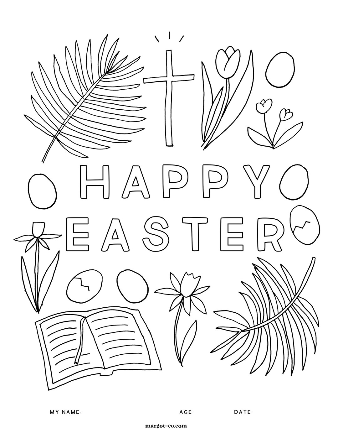 Easter Coloring Page - Etsy