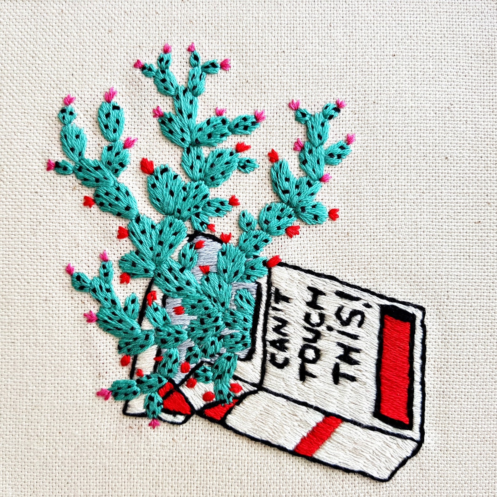 Cactus embroidery cactus everywhere collection hand  etsy Cactus embroidery cactus everywhere collection hand  etsy