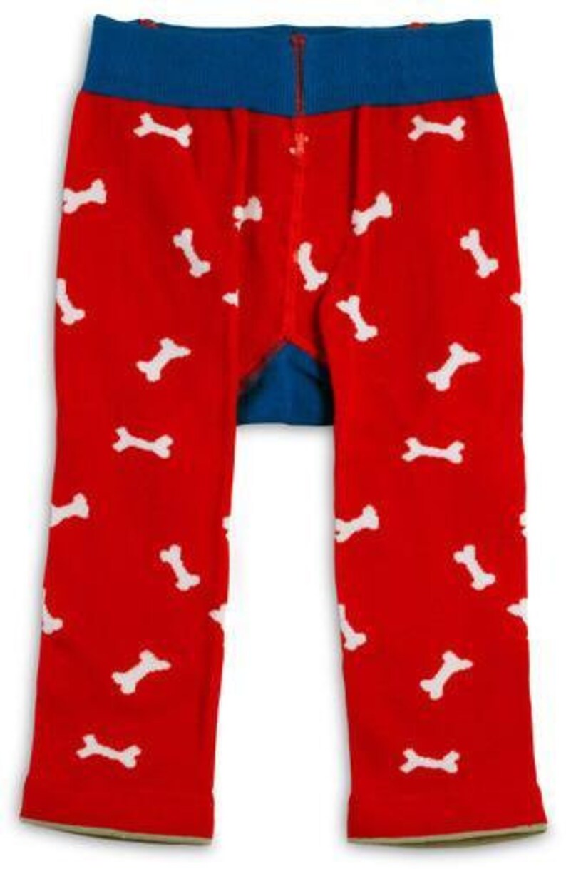 Red and Blue Puppy Baby Leggings