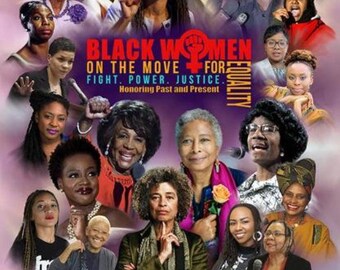 Black Women on the Move for Equality | Wishum Gregory | African American Art | Black Art | Fine Art | Art Print | UNFRAMED