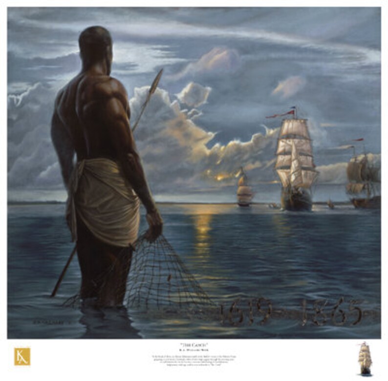 Fine Art WAK African American Art The Catch UNFRAMED Williams Limited Edition Kevin A Black Art