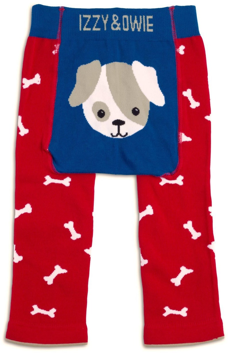Red and Blue Puppy Baby Leggings