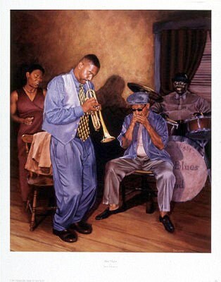 Blue Night Jason Delancey African American Art Black Art - Etsy