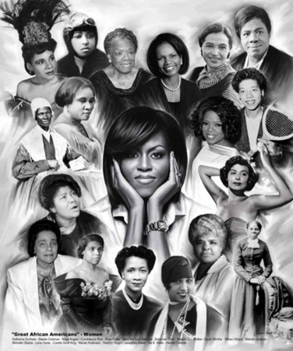 Great African Americans Women Wishum Gregory Art Print Etsy