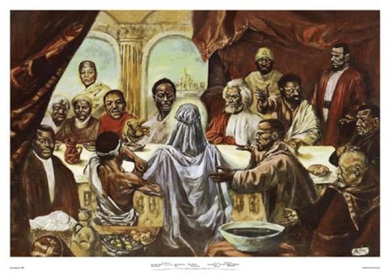 LAST SUPPER PRINT IMAGE PHOTO -PW0 AFRICAN AMERICAN ART PRINT 16X20 POSTER