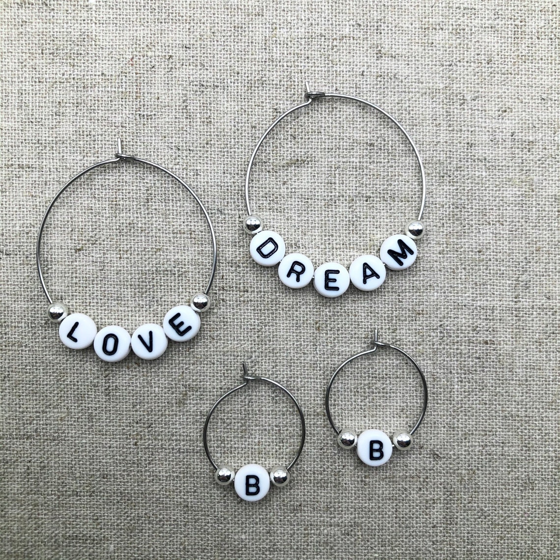 Customizable Name/Word/Letter Hoop Earrings Gold Hoop Etsy