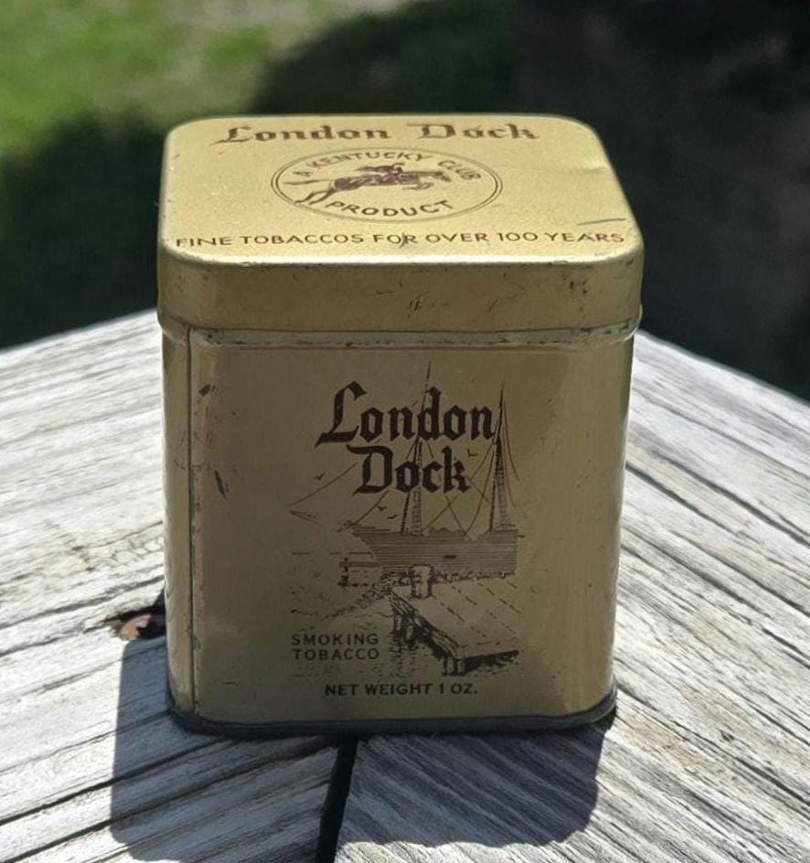 london dock tobacco Vintage London Dock Smoking Tobacco Tin