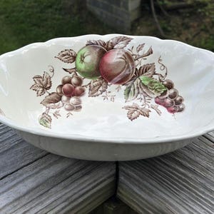 Vintage Johnson Brothers Oval Serving Bowl 8.75&quot; Harvest Time