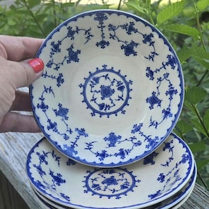 Vintage Blue Bowls - Etsy