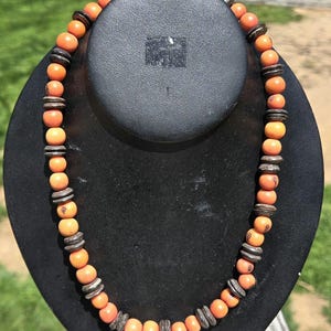 Vintage Wooden Bead Necklace