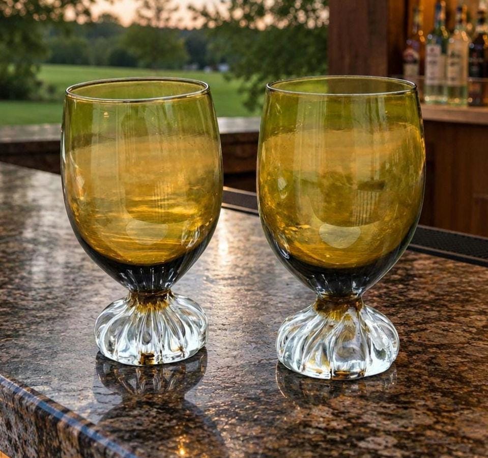2 Vintage Cocktail Glasses Aseda Glasbruk by Bo Borgström - Etsy