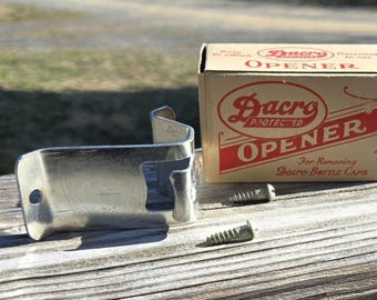 Vintage Bottle Opener Dacro Wall Mount in Original Box 2
