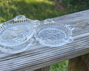 3 Vintage Ashtrays Anchor Hocking Queen Mary
