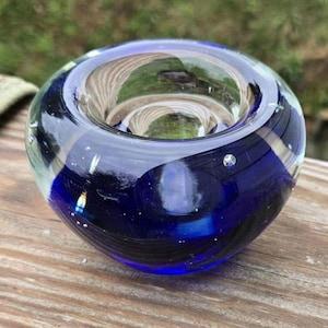 Vintage Blown Glass Candleholder