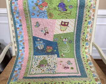 Owl Baby Quilt Etsy