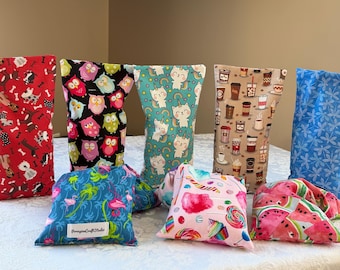 Almohadilla térmica de arroz para microondas: compresa fría y caliente para aliviar dolores de cabeza y musculares de forma natural.