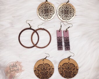 Download Mandala Earrings Svg Etsy