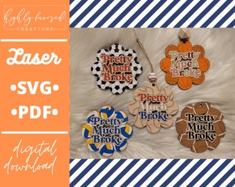 Hübsches Much Broke Sport Ornament SVG Bundle