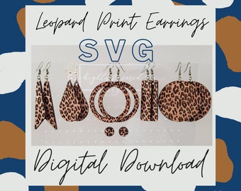 Leopard Earring laser SVG