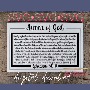 The Armor of God Sign SVG