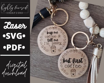 Coffee Keychain SVG set