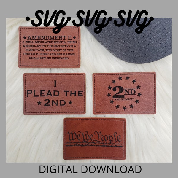 2nd Amendment Hat Patch SVG Bundle - Laser Ready Cut File