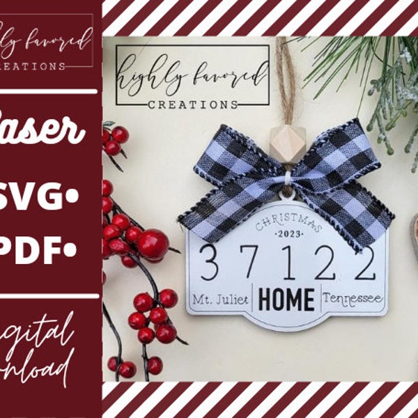 Zip Code Ornament SVG