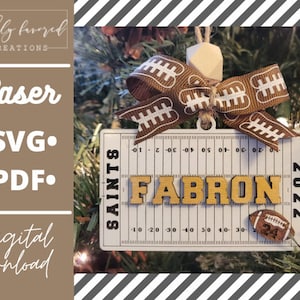 Football Ornament SVG - Laser Ready Cut File