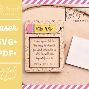 Teacher Post it Holder SVG