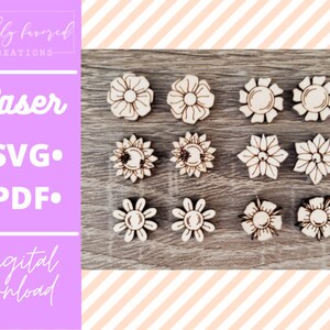 Flower Stud Earring SVG Bundle