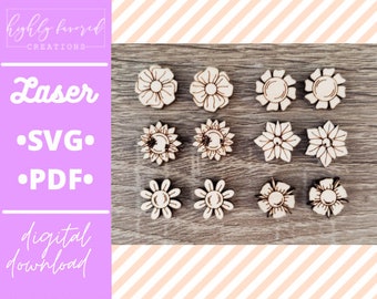 Flower Stud Earring SVG Bundle