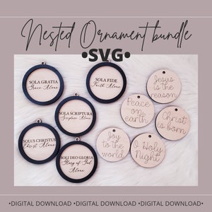 The 5 Sola&#39;s Ornament SVG bundle