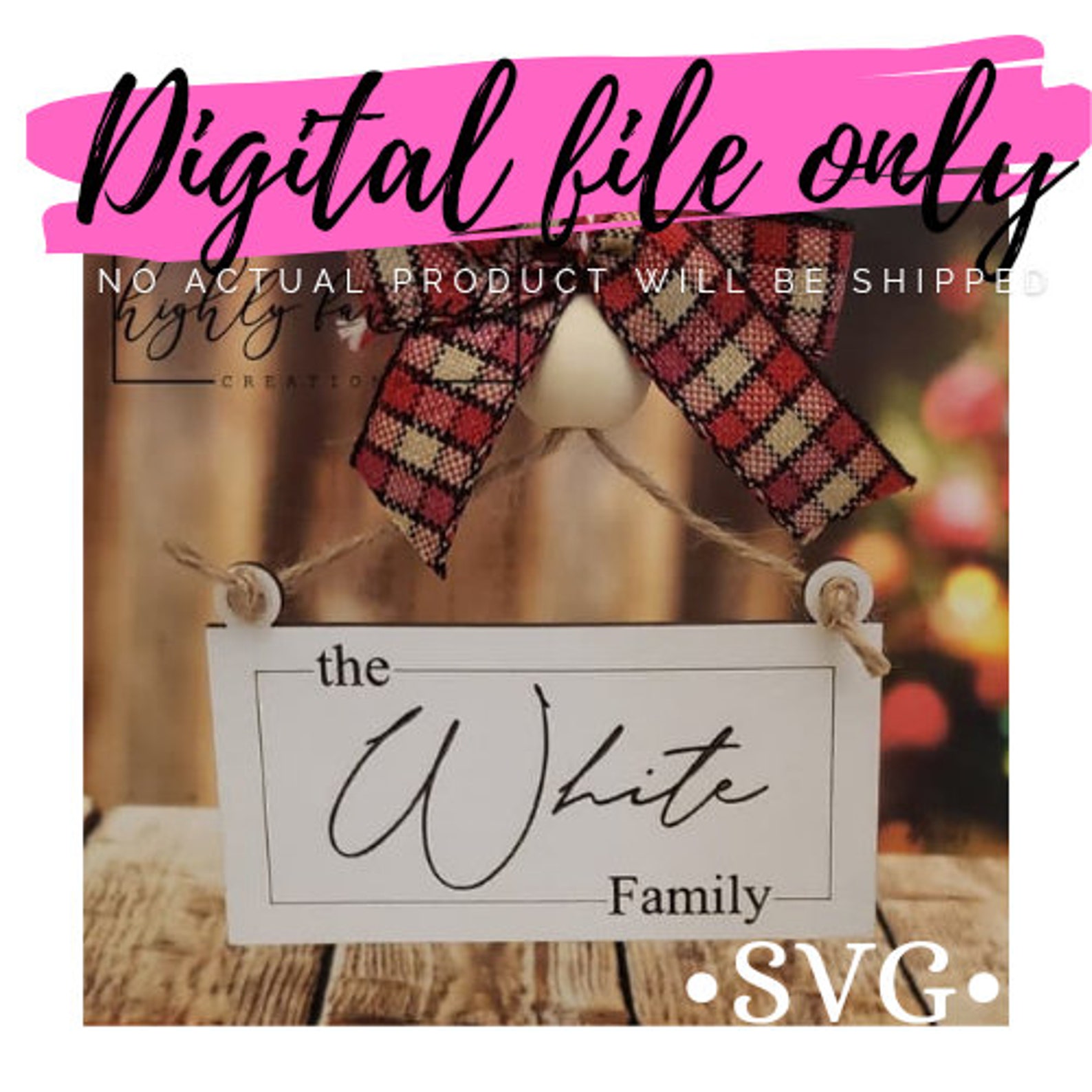 Download Family Rectangle Ornament SVG | Etsy