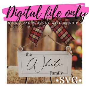 Family Ornament SVG - Laser Ready Cut File