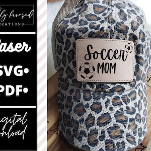 Soccer Hat Patch SVG - Laser Ready Cut File - Hat Patch Cut File